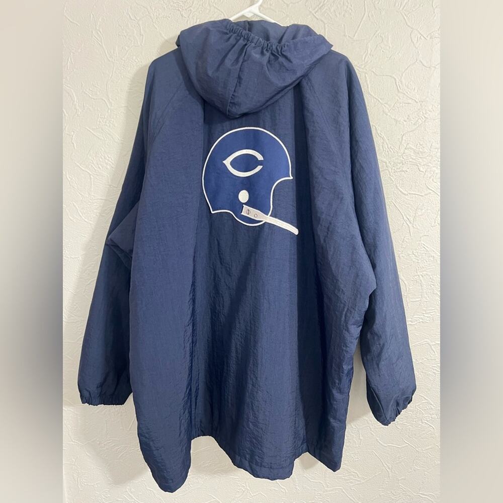 VINTAGE Champion Chicago Bears NFL Long Lined Hooded Coat Jacket Mens XXL RARE